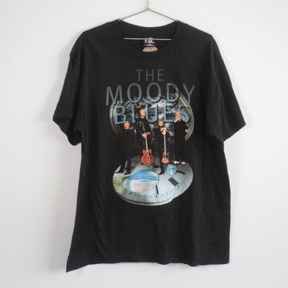Vintage Giant The Moody Blues Strange Times Concert Tee Shirt Black XL - Picture 1 of 4